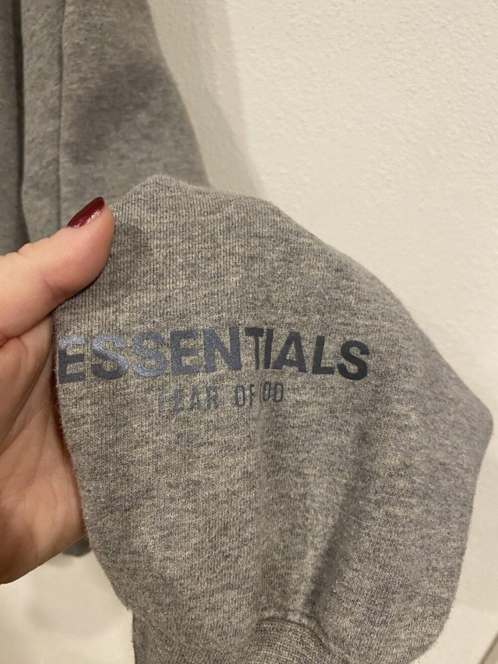 Essentials Fear Of God Sweatshirt Mens Large Gray Crewneck Fleece Logo Pullover - Picture 5 of 7